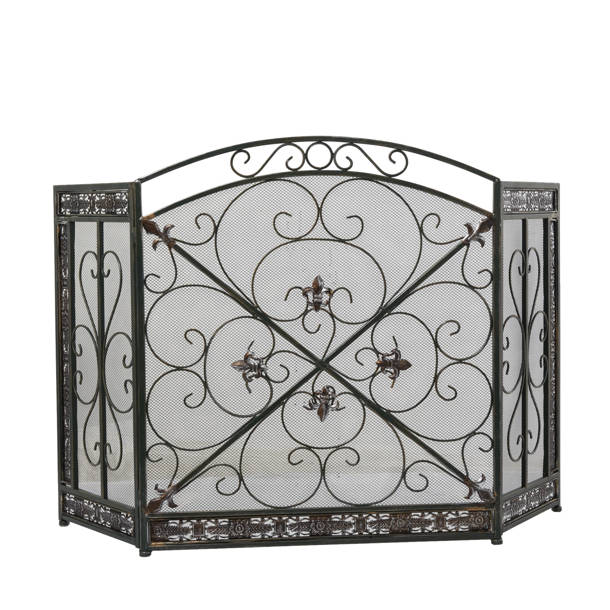 Fleur De Lis Living Almaden Iron Fireplace Screen & Reviews Wayfair